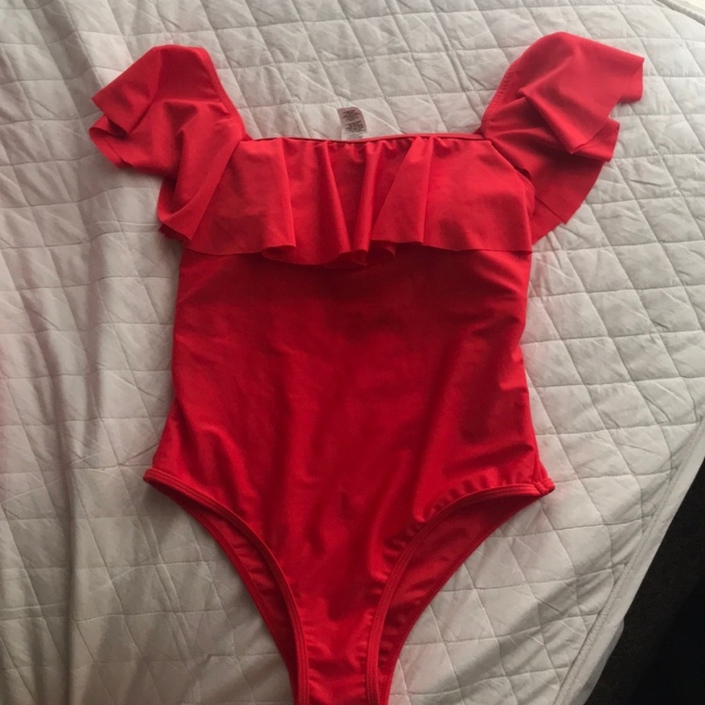 Nasty gal red one piece bathing suit!